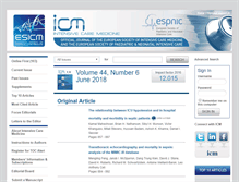 Tablet Screenshot of icmjournal.esicm.org